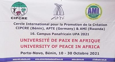 UNIVERSITE DE PAIX EN AFRIQUE16è PROMOTION UPA : Campus 2021 est bien lancé au Bénin