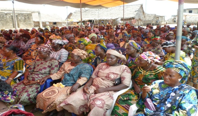 Vue partielle des femmes leaders des Aguégués  à la célébration  de la journée internationale de la femme (JIF), édition 2012